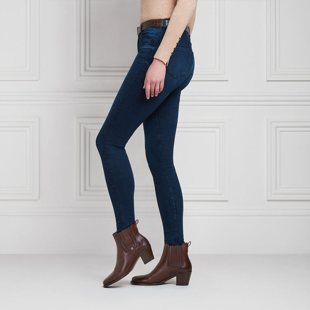 Fairfax & Favor Rockingham Leather Ankle Boot in Mahogany