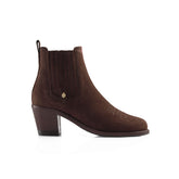 Fairfax & Favor Rockingham Suede Ankle Boot in Chocolate