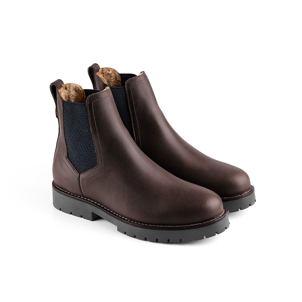Fairfax & Favor Boudica Shearling Lined Ankle Boot in Mahogany
