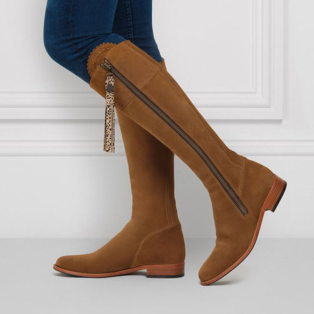 Fairfax & Favor Suede Boot Tassels in Cheetah Haircalf