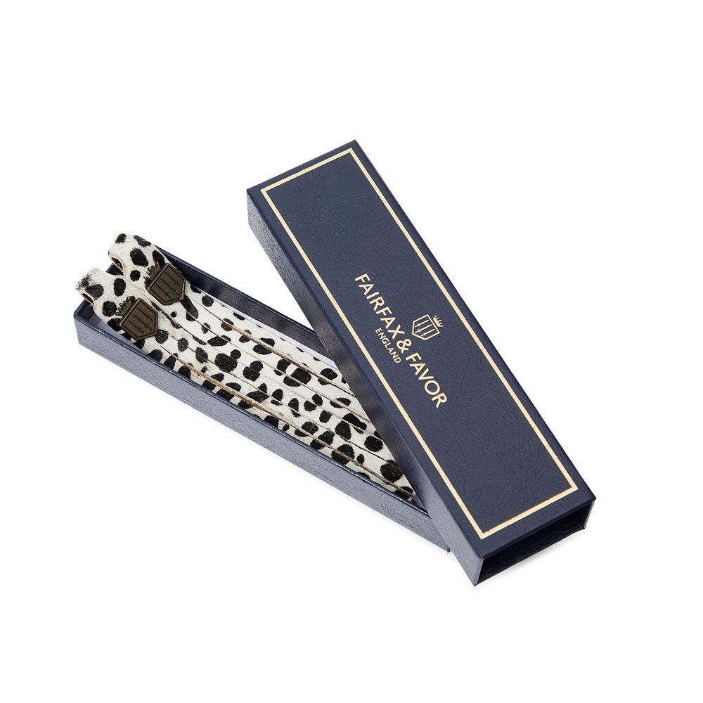 Fairfax & Favor Suede Boot Tassels in Dalmatian Haircalf