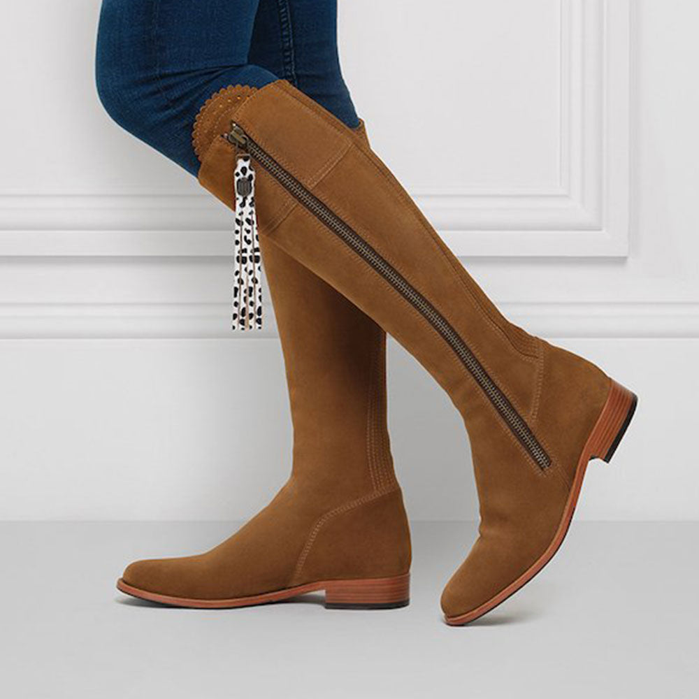 Fairfax & Favor Suede Boot Tassels in Dalmatian Haircalf