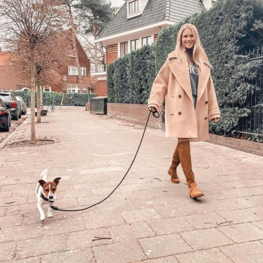 Fairfax & Favor Amira Flat Over the Knee Suede Boot in Tan