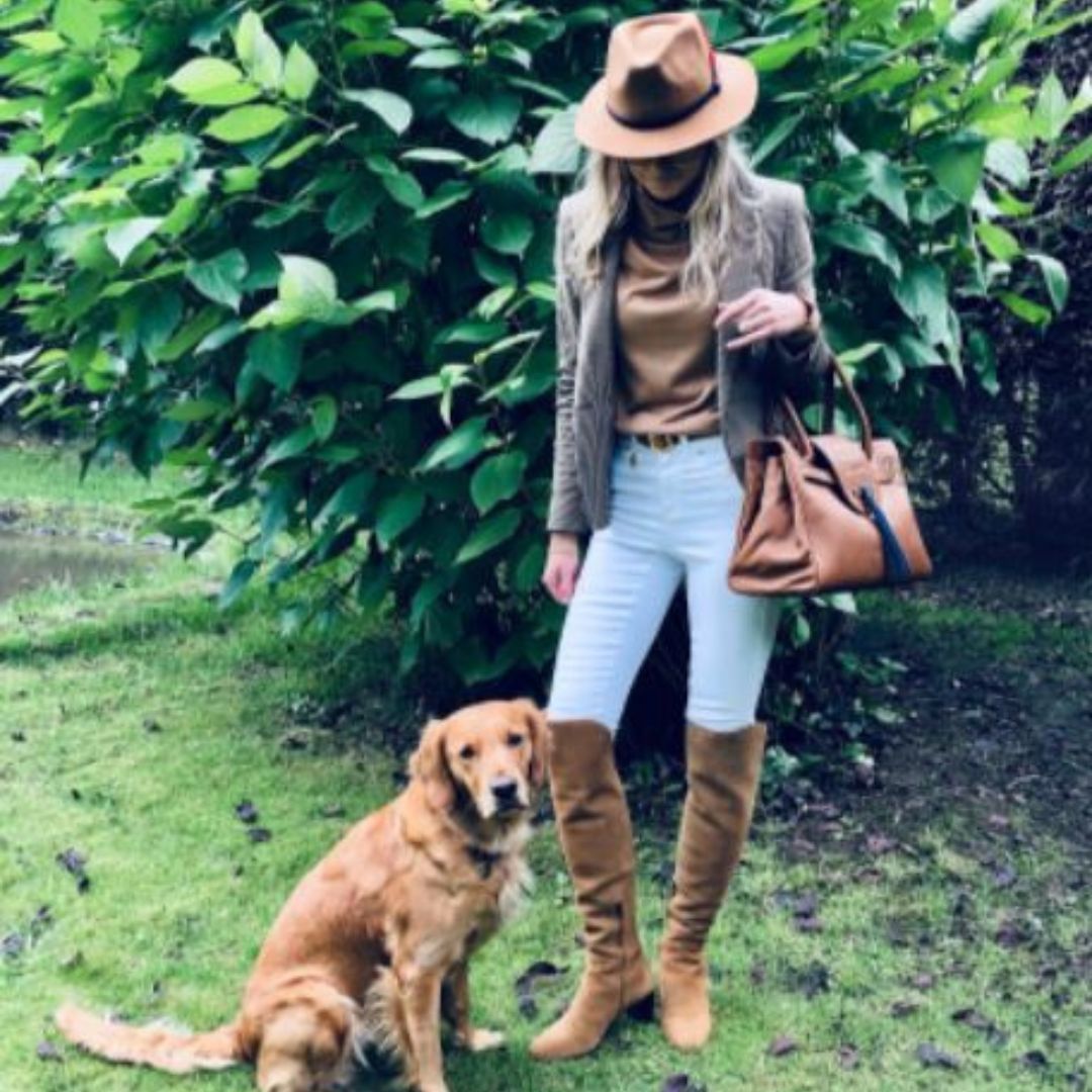 Fairfax & Favor Amira Heeled Over the Knee Suede Boot in Tan