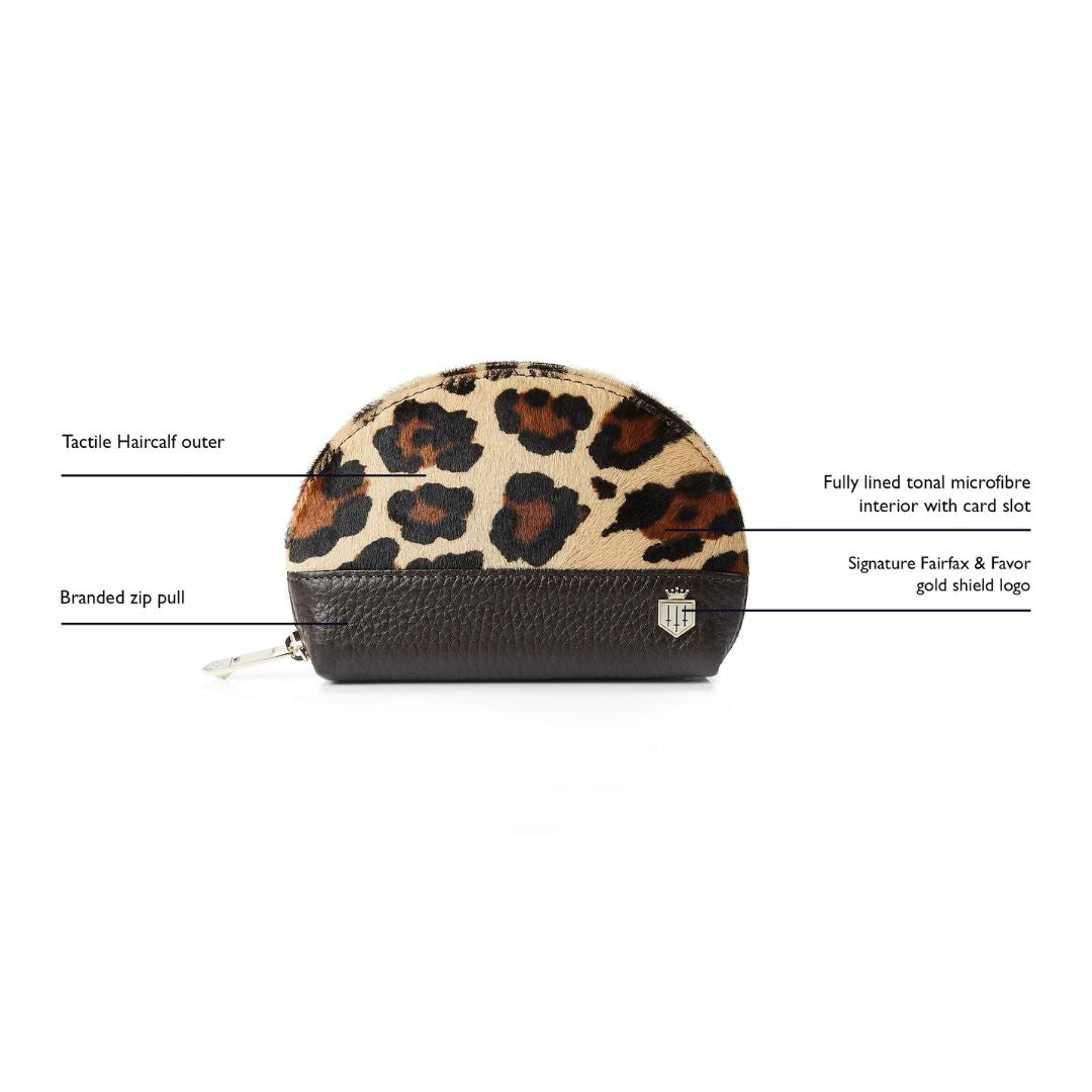 Fairfax & Favor Chiltern Coin Purse in Jaguar Haircalf