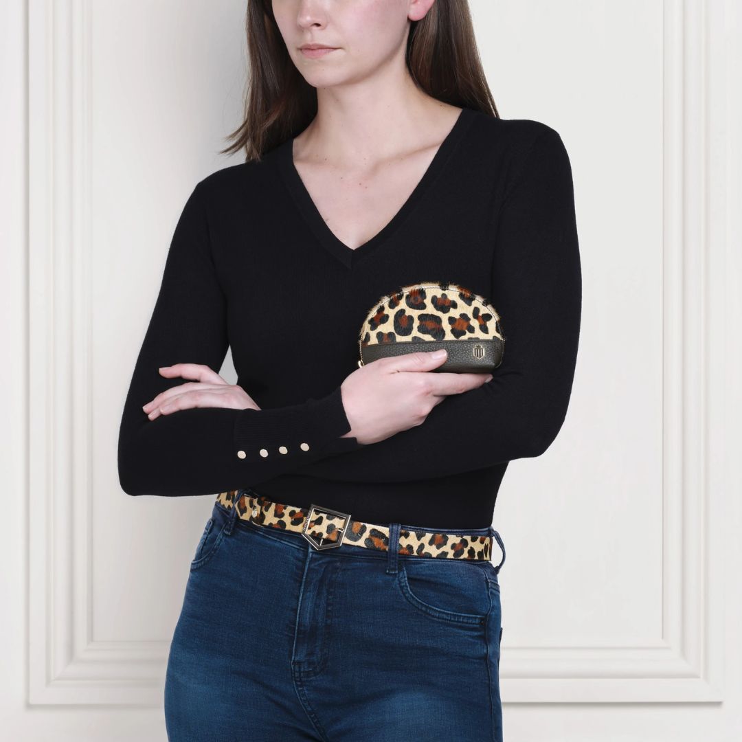 Fairfax & Favor Chiltern Coin Purse in Jaguar Haircalf