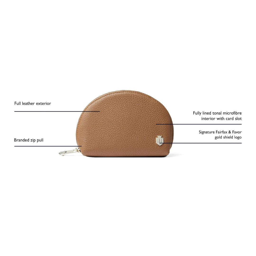 Fairfax & Favor Chiltern Leather Coin Purse in Tan
