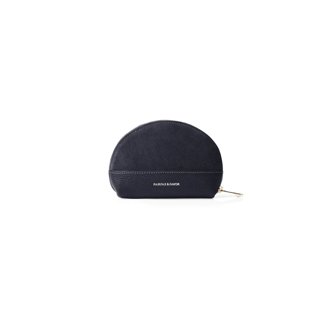 Fairfax & Favor Chiltern Suede Coin Purse in Navy