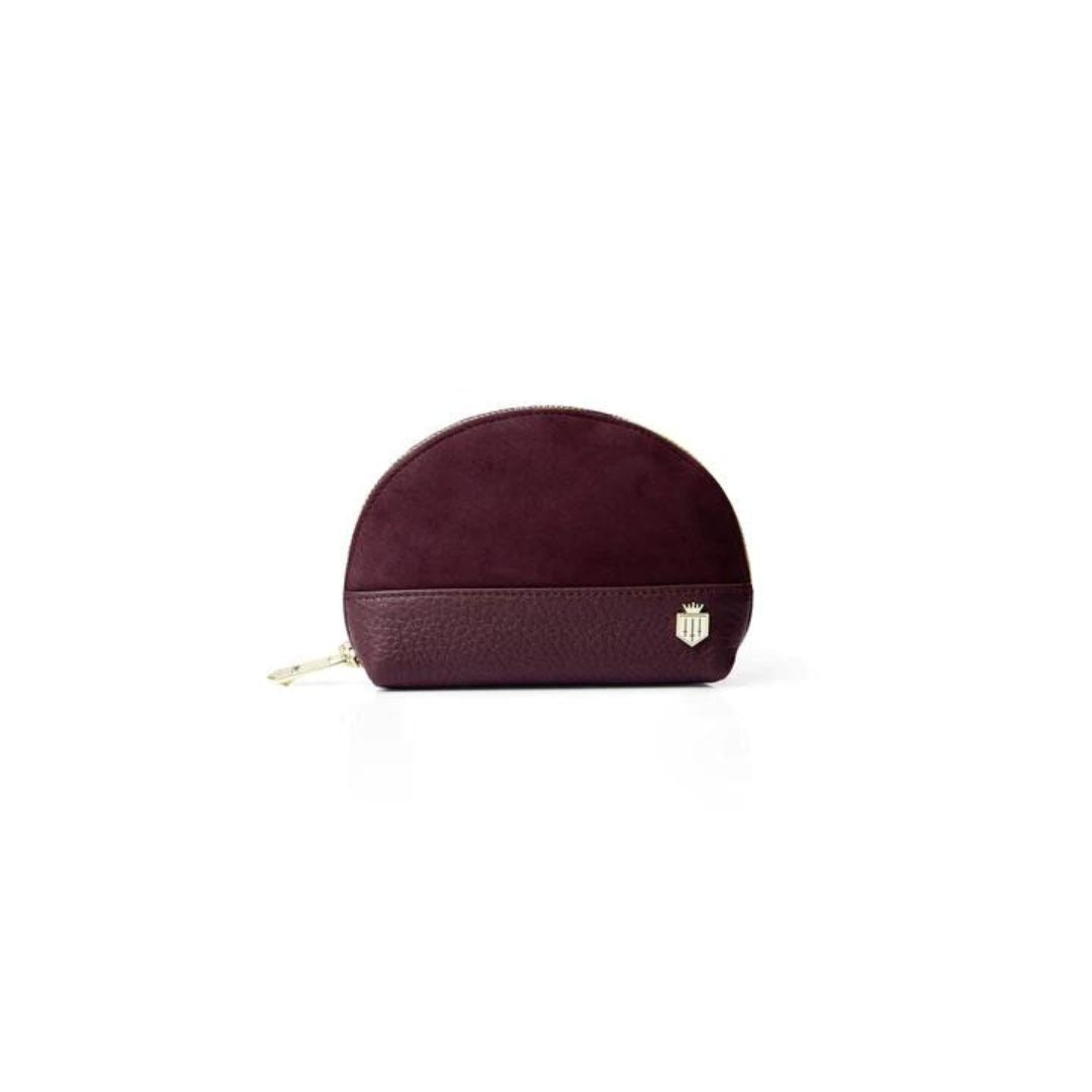 Fairfax & Favor Chiltern Suede Coin Purse in Plum