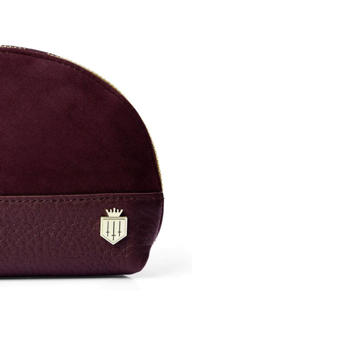 Fairfax & Favor Chiltern Suede Coin Purse in Plum