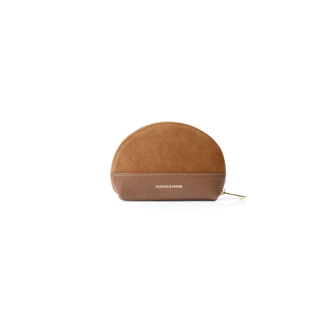 Fairfax & Favor Chiltern Suede Coin Purse in Tan