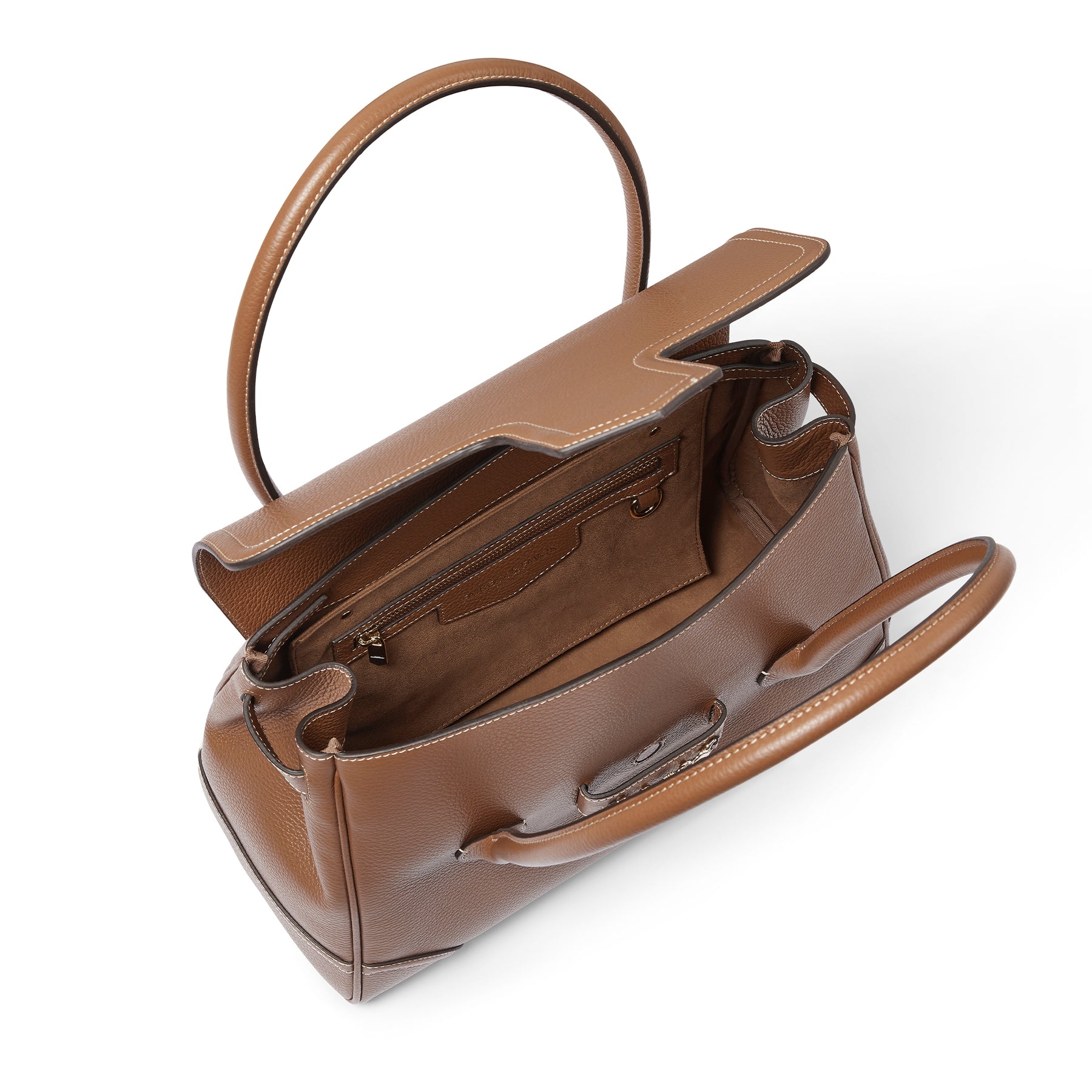Fairfax & Favor Fitzwilliam Leather Tote Bag in Pebbled Tan