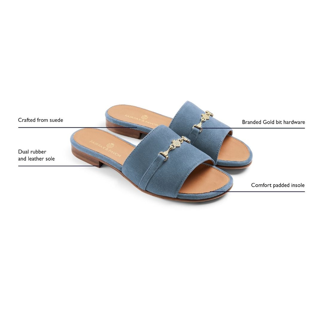 Fairfax & Favor Heacham Sandal in Cornflower Blue