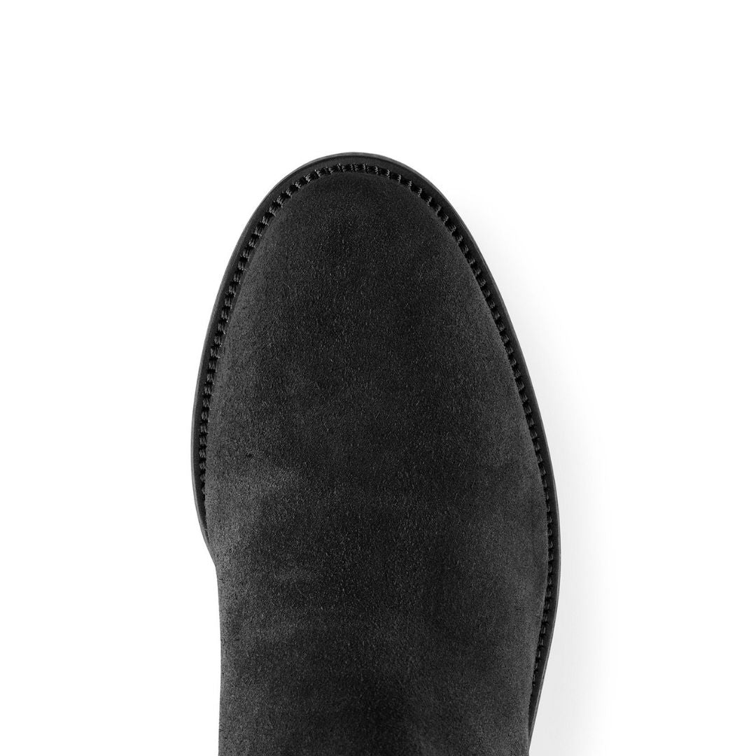 Fairfax & Favor Heeled Regina Suede Boot in Black
