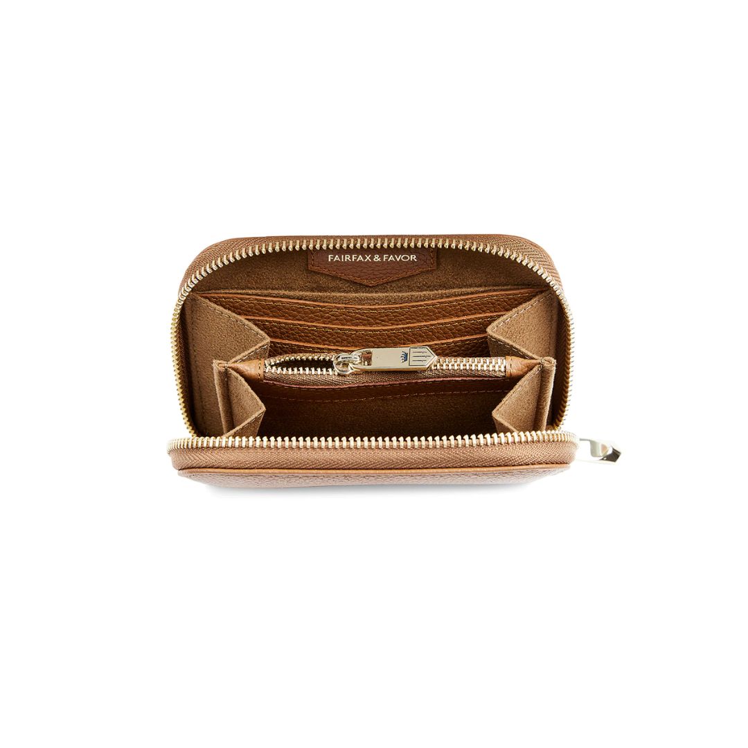 Fairfax & Favor Mini Salisbury Leather Purse in Tan
