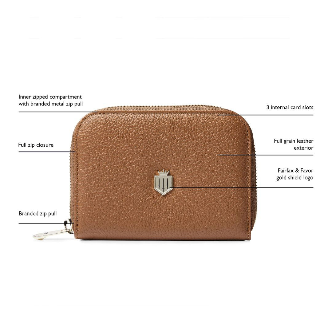 Fairfax & Favor Mini Salisbury Leather Purse in Tan