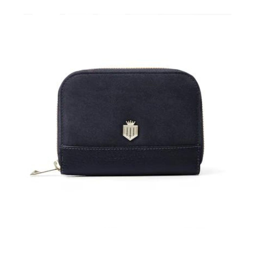 Fairfax & Favor Mini Salisbury Suede Purse in Navy