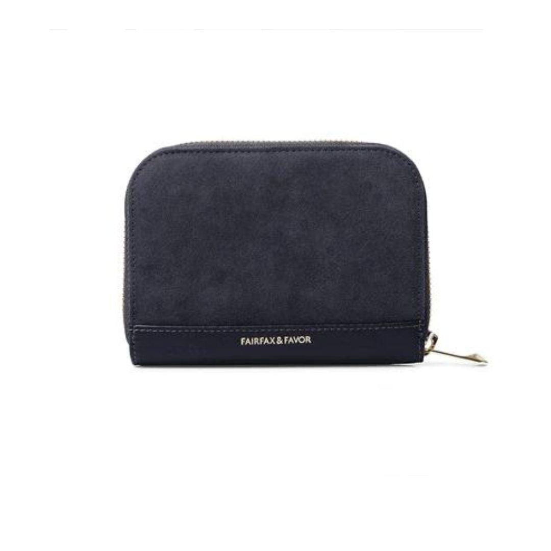 Fairfax & Favor Mini Salisbury Suede Purse in Navy
