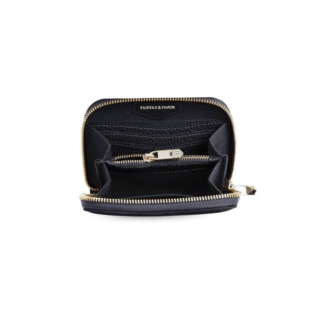 Fairfax & Favor Mini Salisbury Suede Purse in Navy