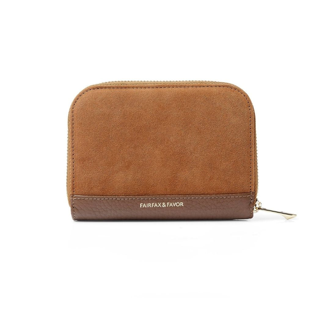 Fairfax & Favor Mini Salisbury Suede Purse in Tan