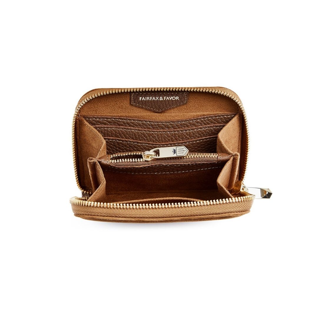 Fairfax & Favor Mini Salisbury Suede Purse in Tan