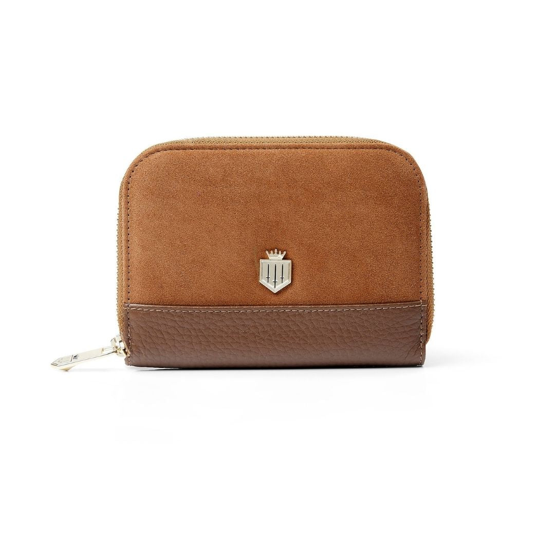 Fairfax & Favor Mini Salisbury Suede Purse in Tan