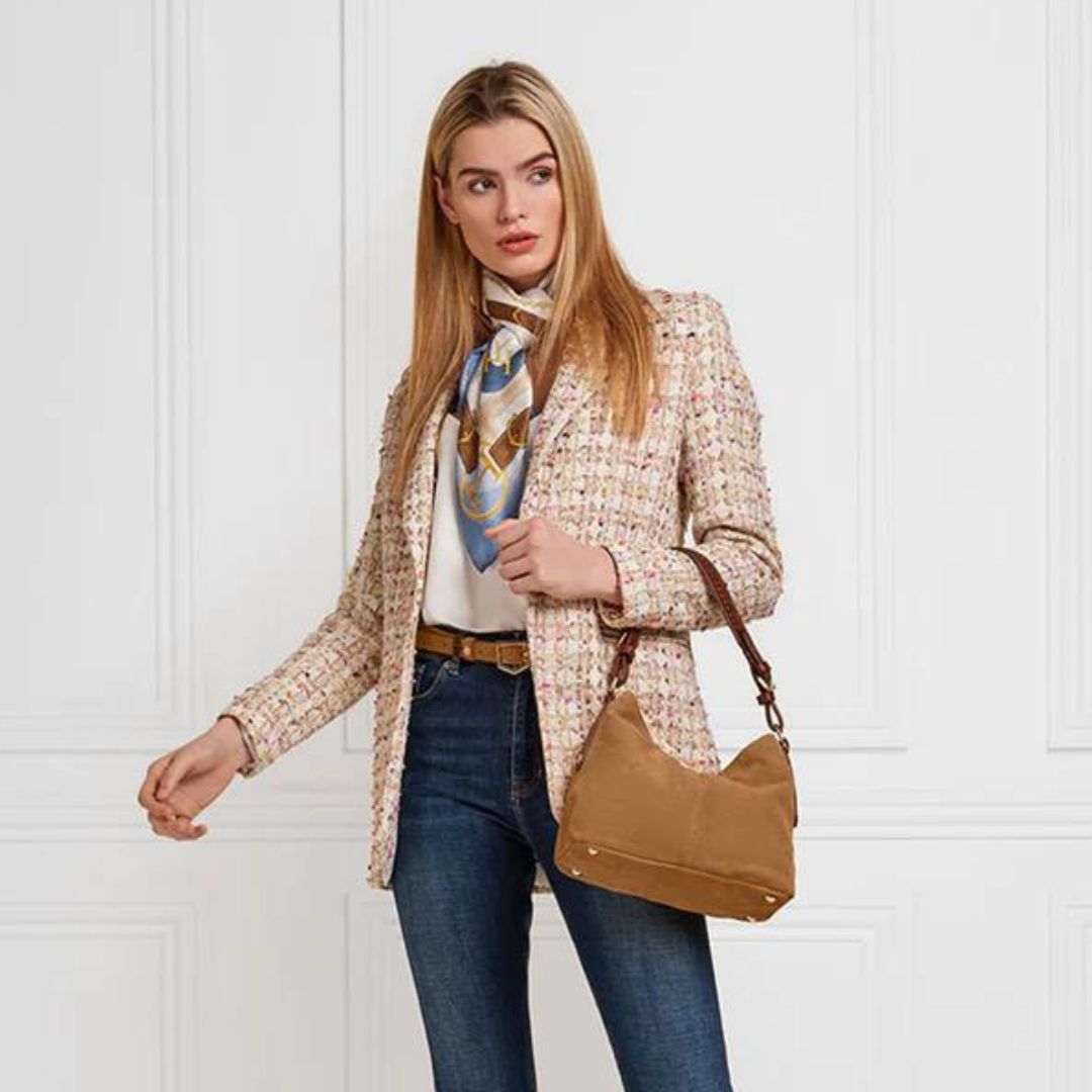 Fairfax & Favor Mini Tetbury Suede Tote Bag in Tan