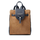 Fairfax & Favor Mini Windsor Suede Backpack in Tan & Navy