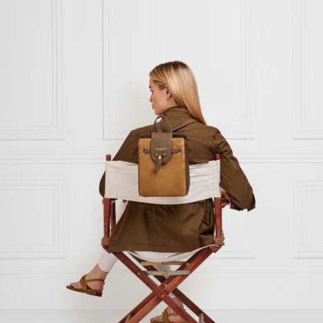 Fairfax & Favor Mini Windsor Suede Backpack in Tan