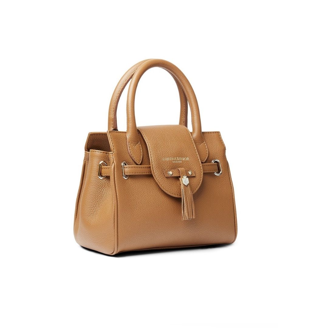 Fairfax & Favor Mini Windsor Leather Handbag in Tan