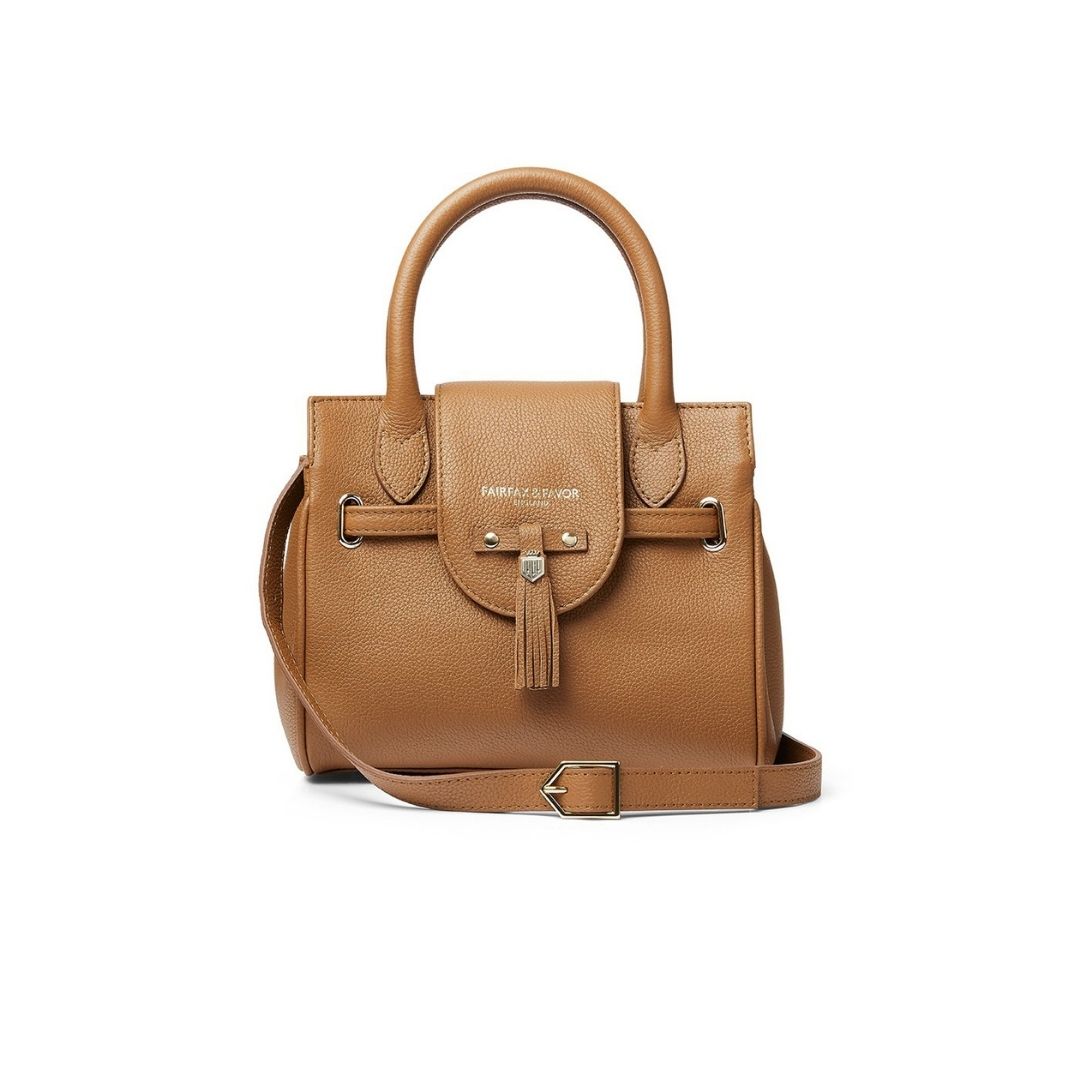 Fairfax & Favor Mini Windsor Leather Handbag in Tan