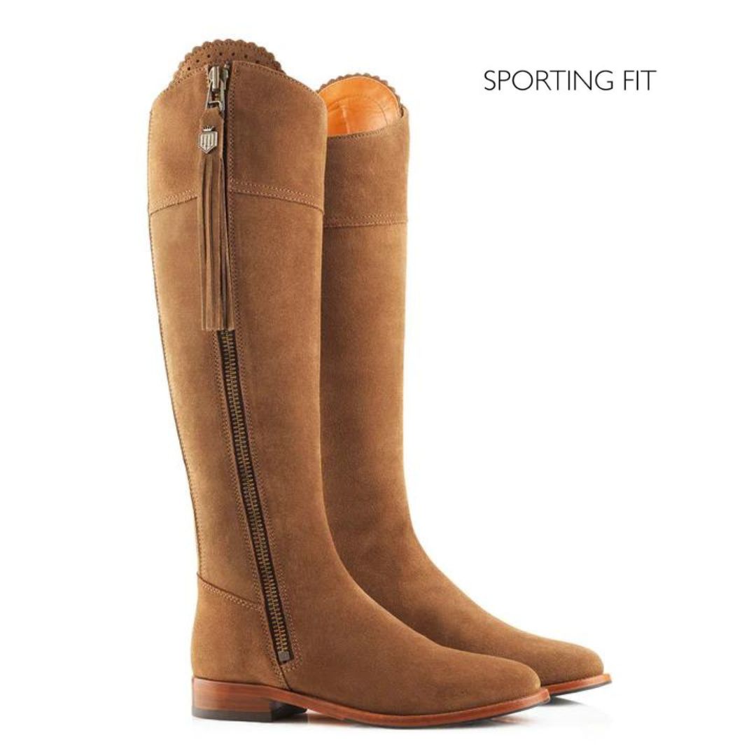 Fairfax & Favor Regina Suede Boot in Tan - Sporting Fit