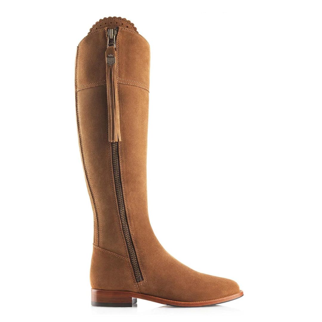 Fairfax & Favor Regina Suede Boot in Tan - Sporting Fit