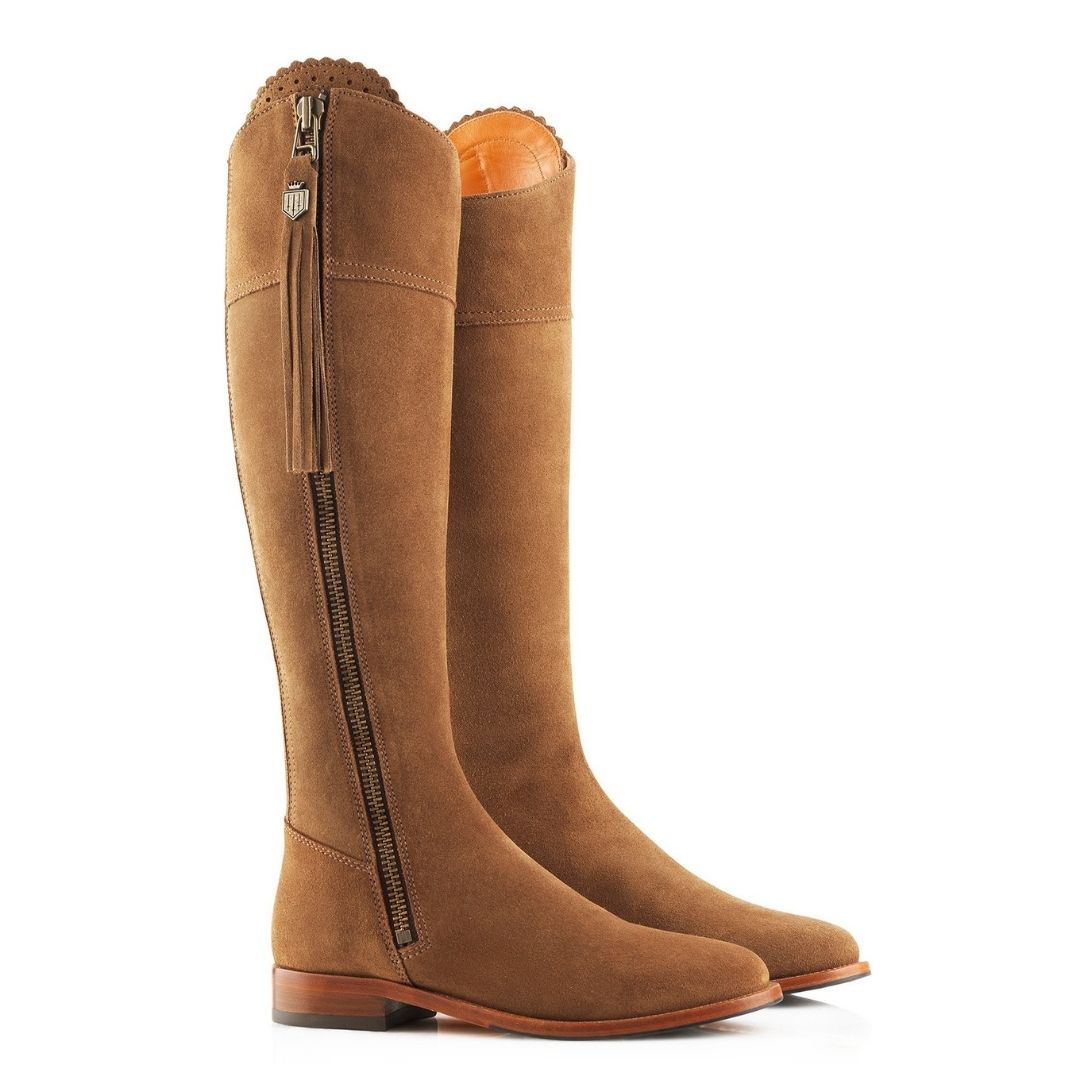 Fairfax & Favor Regina Suede Boot in Tan