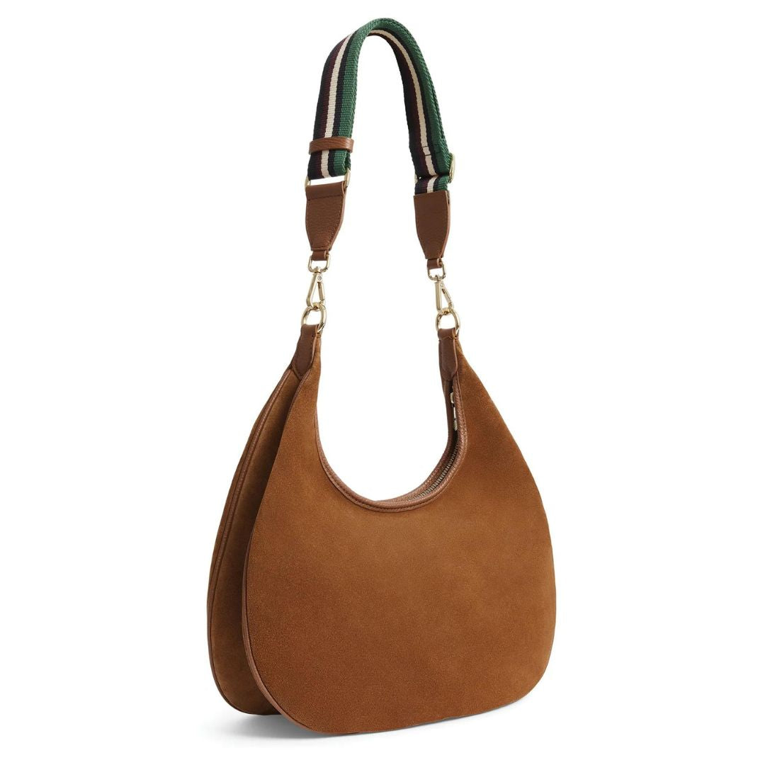 Fairfax & Favor Richmond Suede Hobo Bag in Tan