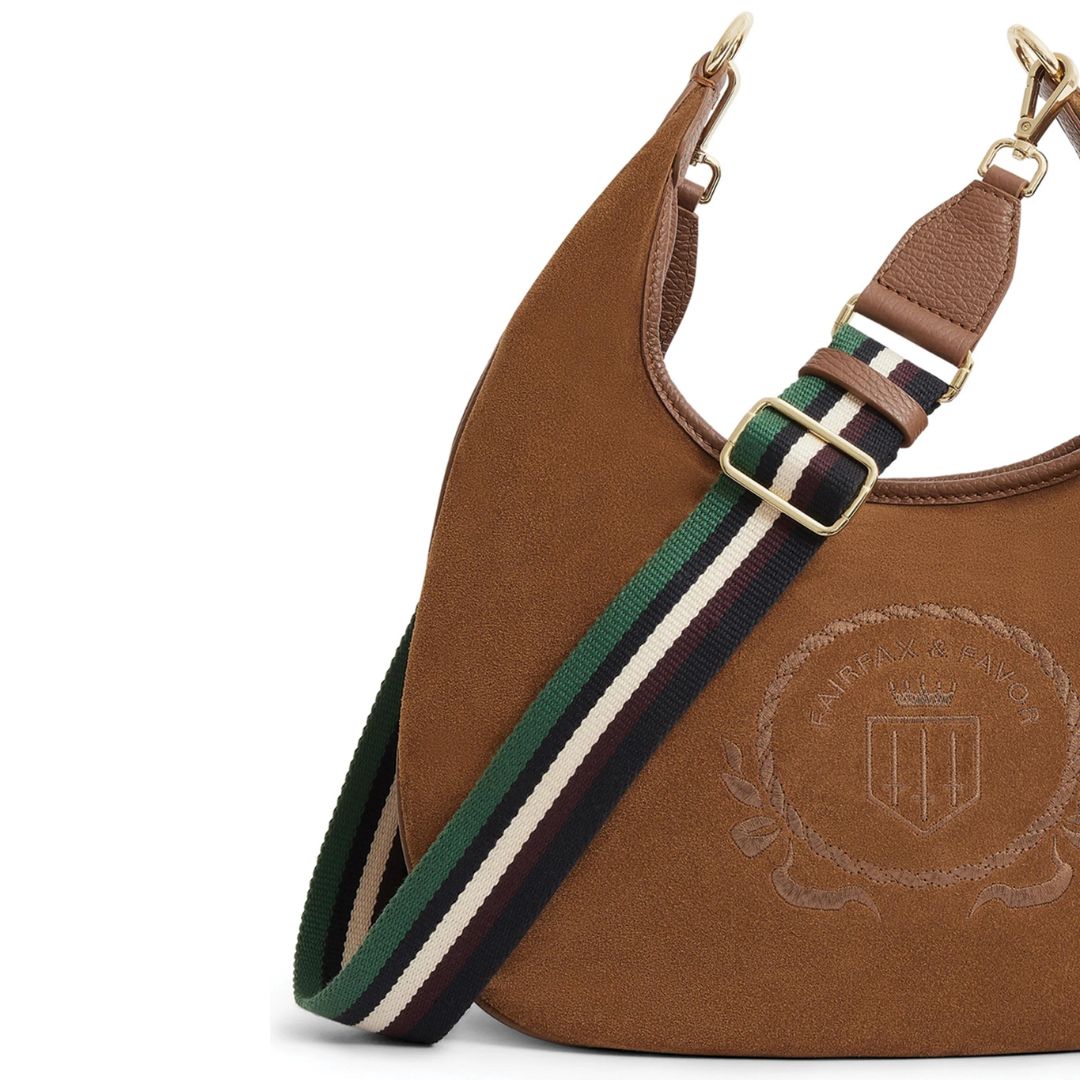 Fairfax & Favor Richmond Suede Hobo Bag in Tan