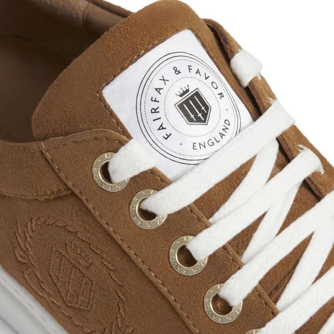 Fairfax & Favor Richmond Suede Trainer in Tan