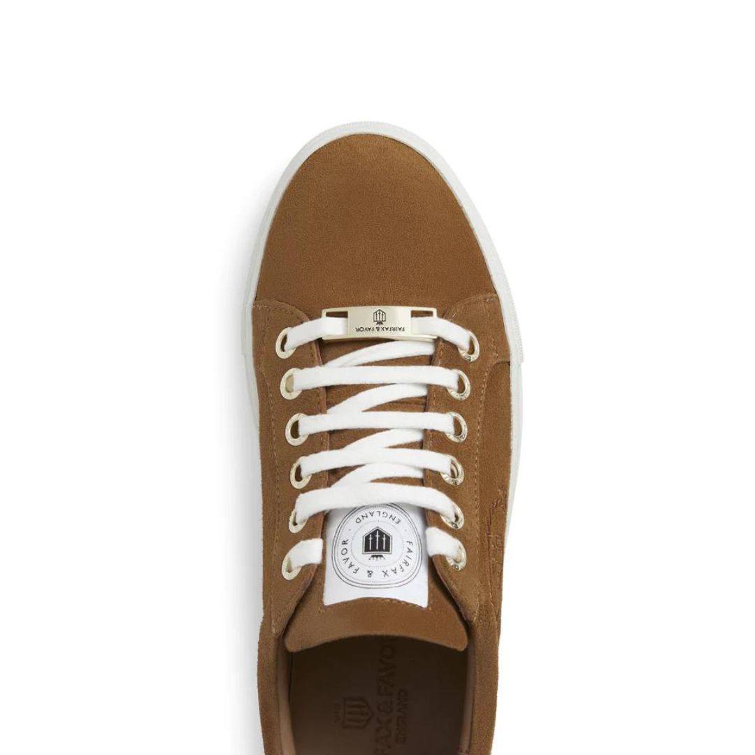 Fairfax & Favor Richmond Suede Trainer in Tan