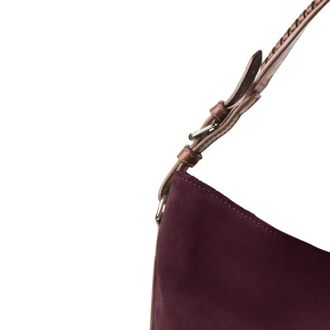 Fairfax & Favor Tetbury Suede Tote Bag in Plum