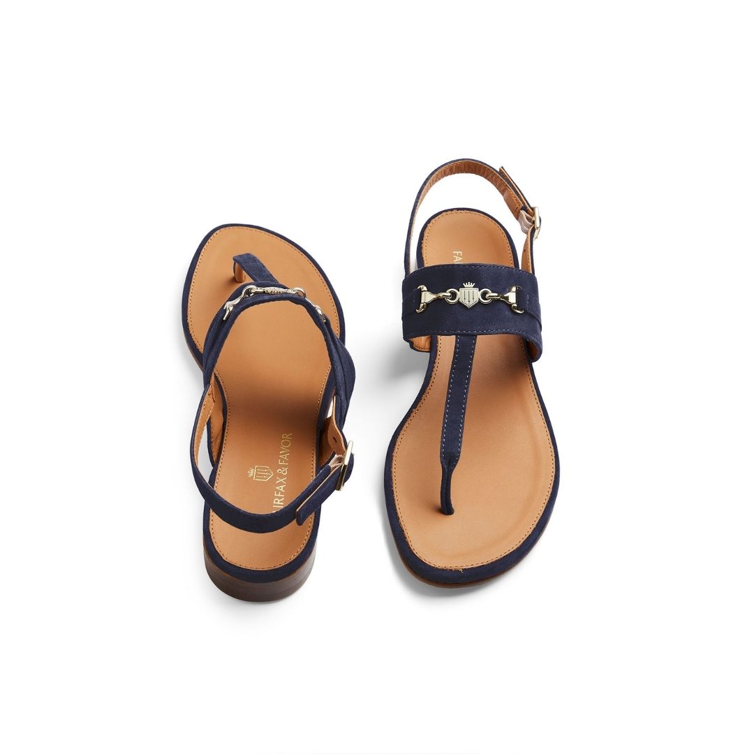 Fairfax & Favor Thornham Sandal in Navy