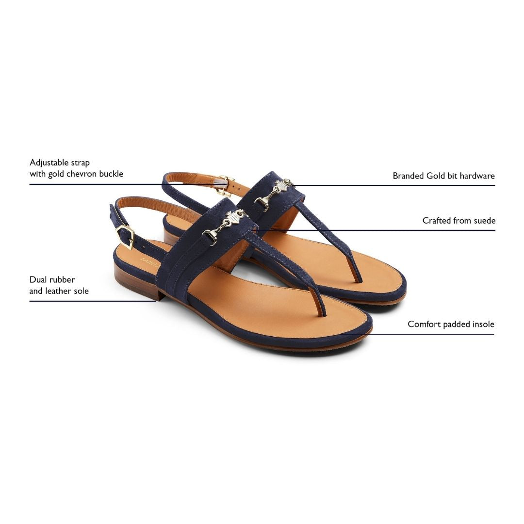 Fairfax & Favor Thornham Sandal in Navy