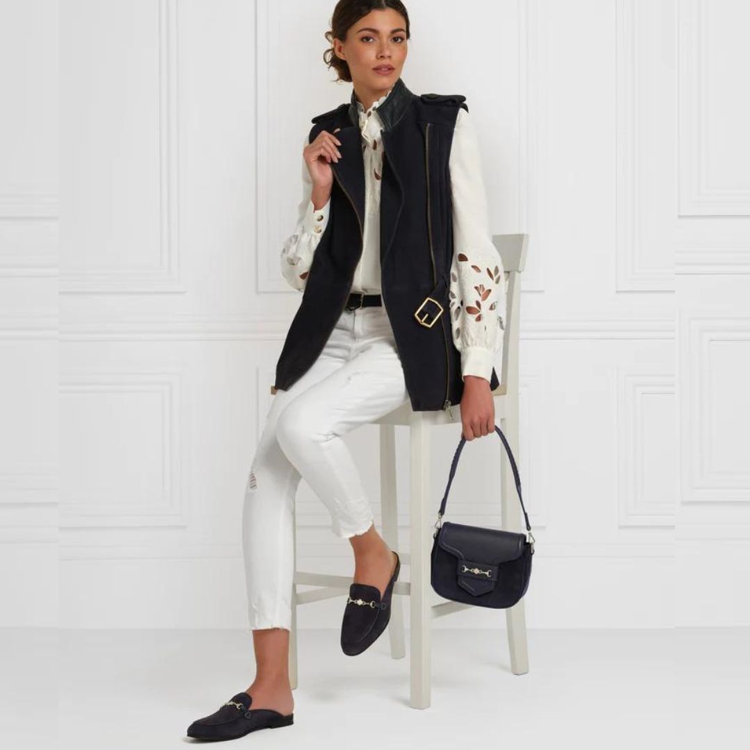 Fairfax & Favor Tuddenham Mule in Navy
