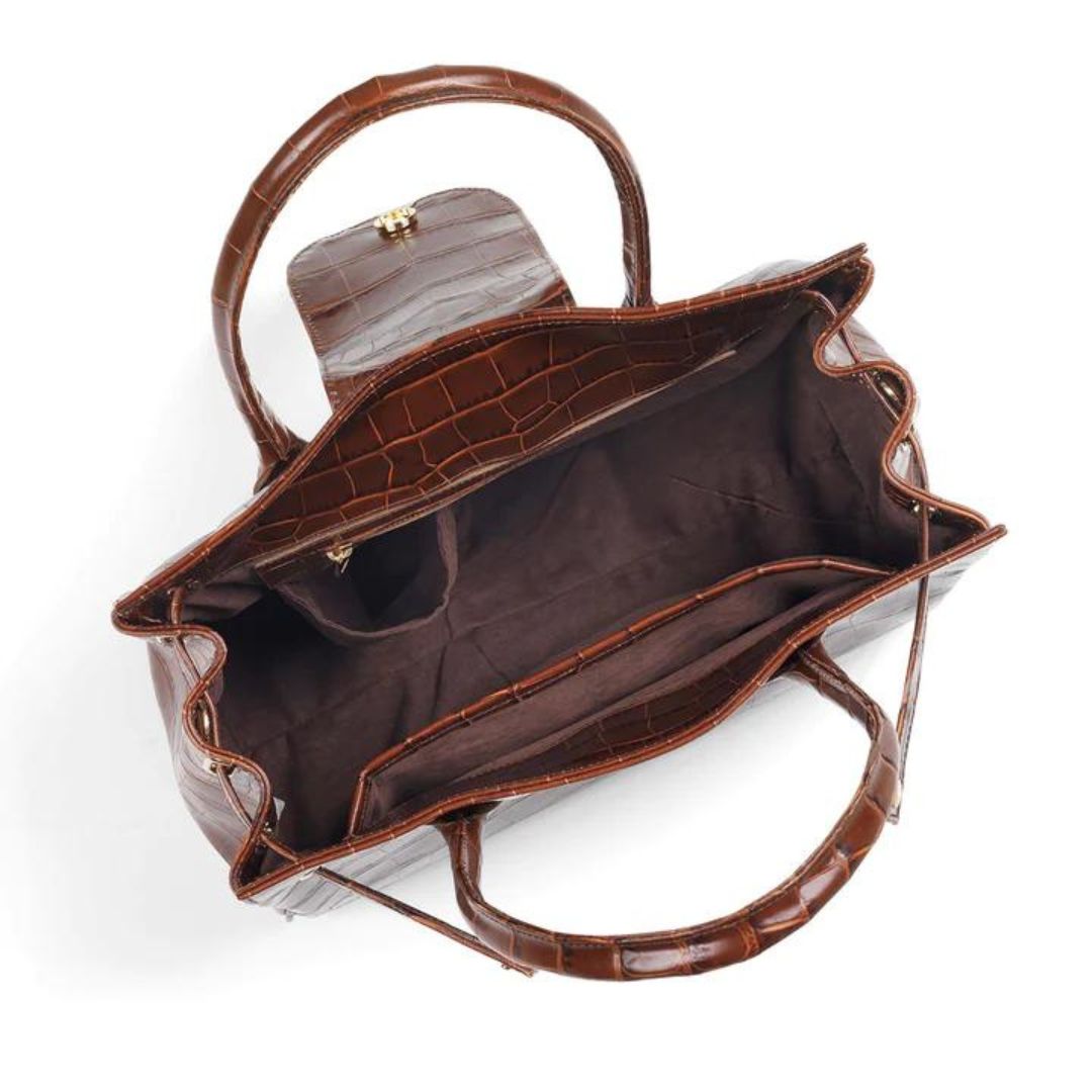 Fairfax & Favor Windsor Leather Handbag in Conker