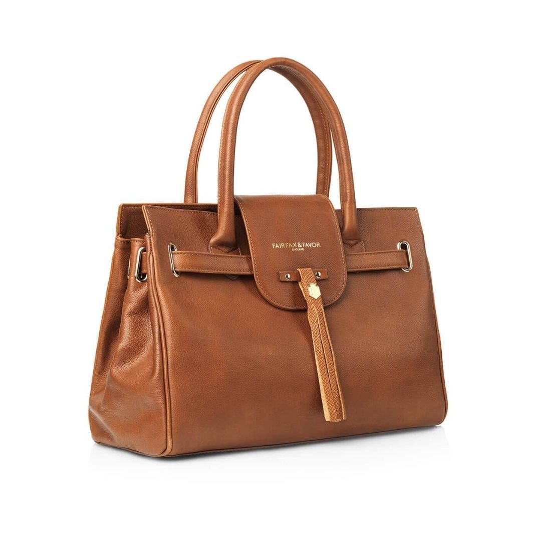 Fairfax & Favor Windsor Leather Handbag in Tan
