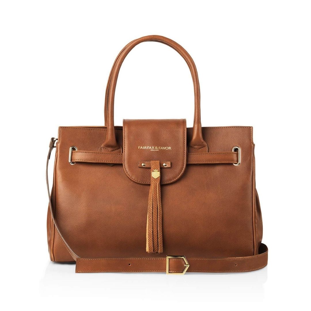 Fairfax & Favor Windsor Leather Handbag in Tan