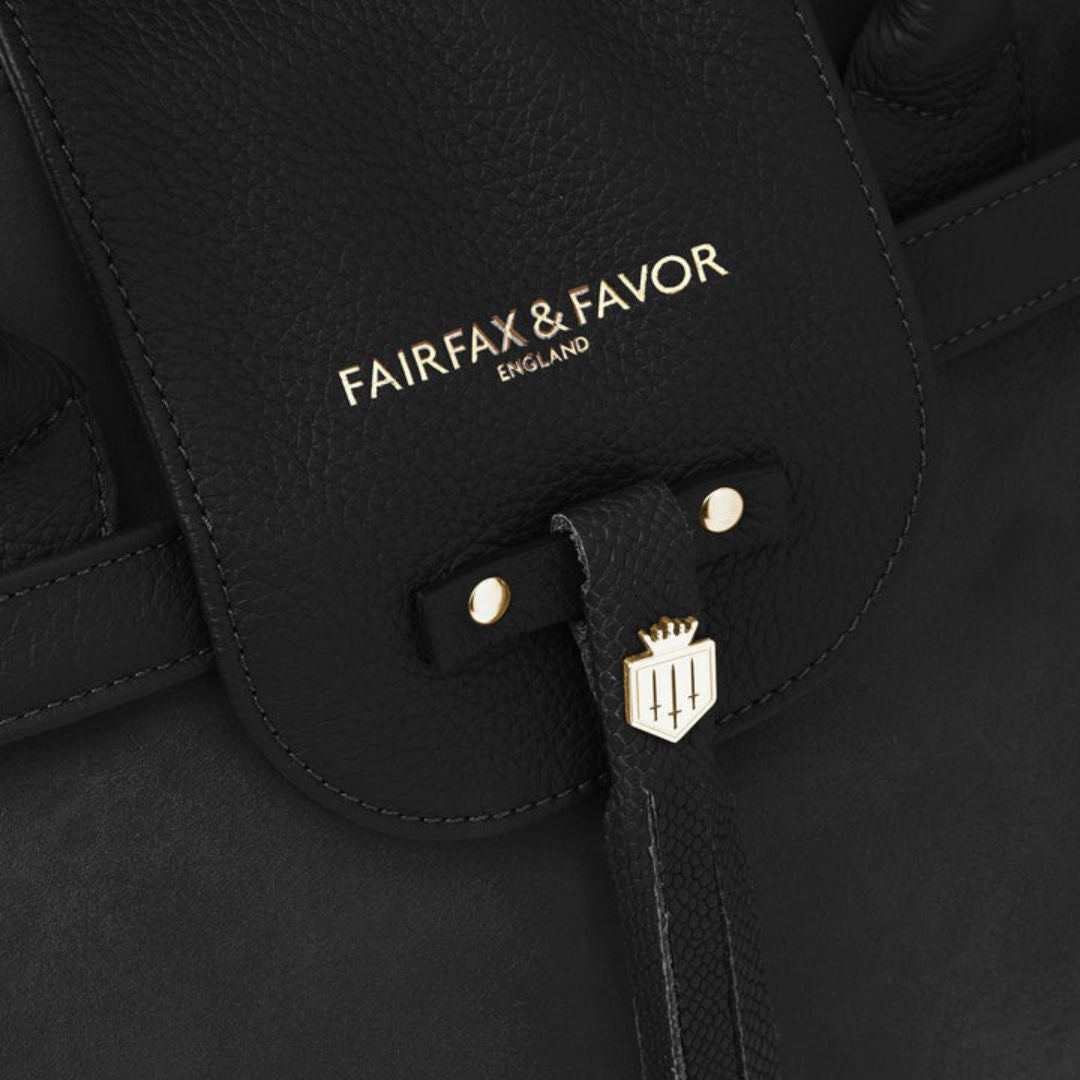Fairfax & Favor Windsor Suede Handbag in Black