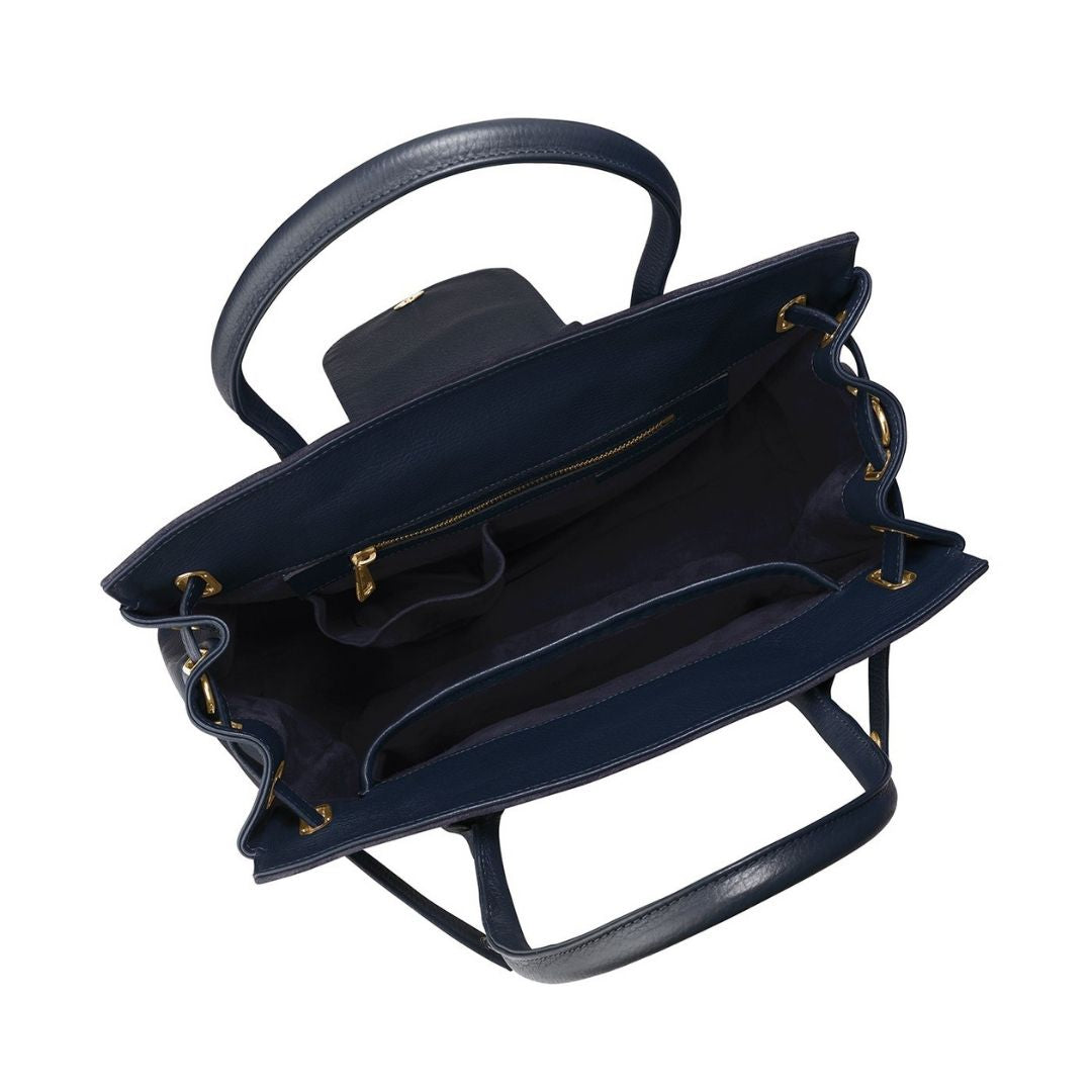 Fairfax & Favor Windsor Suede Handbag in Navy
