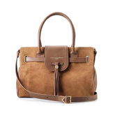 Fairfax & Favor Windsor Suede Handbag in Tan