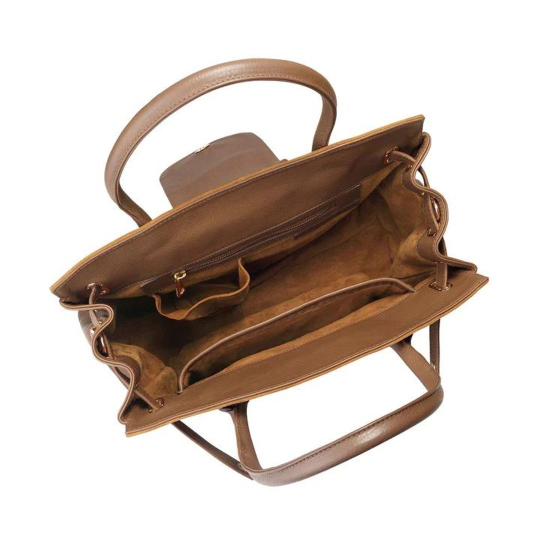 Fairfax & Favor Windsor Suede Handbag in Tan
