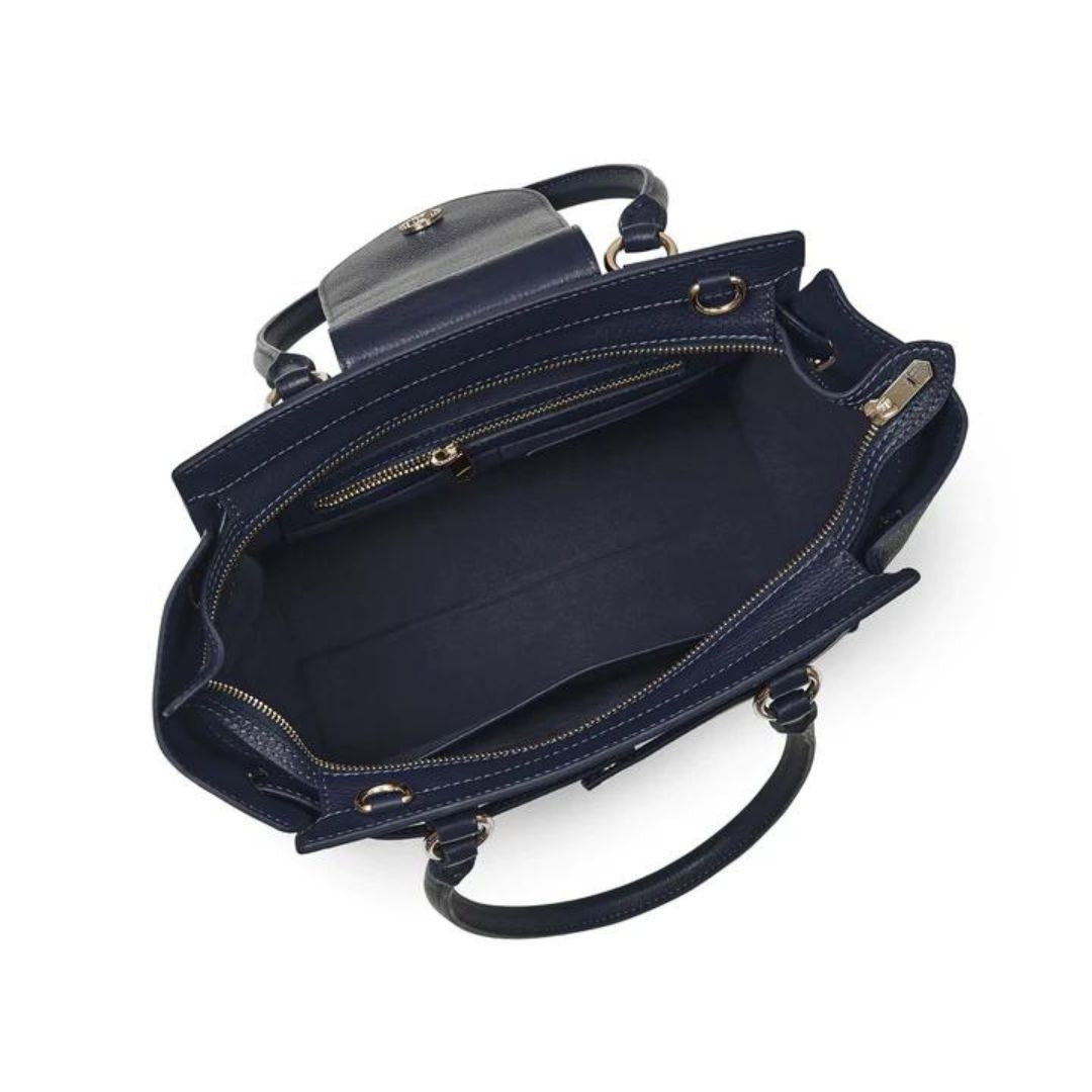 Fairfax & Favor Windsor Suede Tote Handbag in Navy